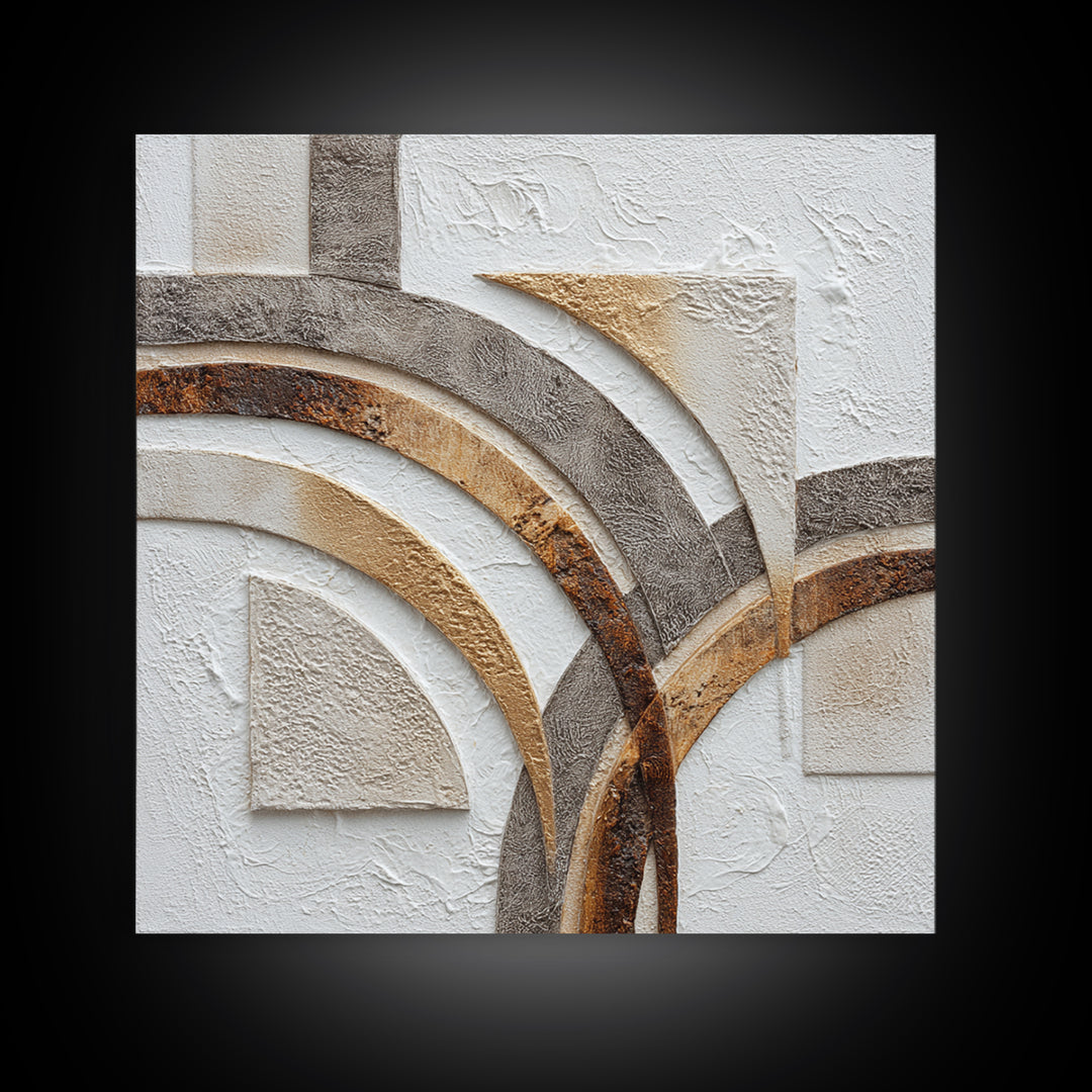 Textured Plaster Abstract Framed Canvas Print, Living Room Art, Textured Painting, Living Room Decor, Abstract Art, Living, LIR-1x1-53