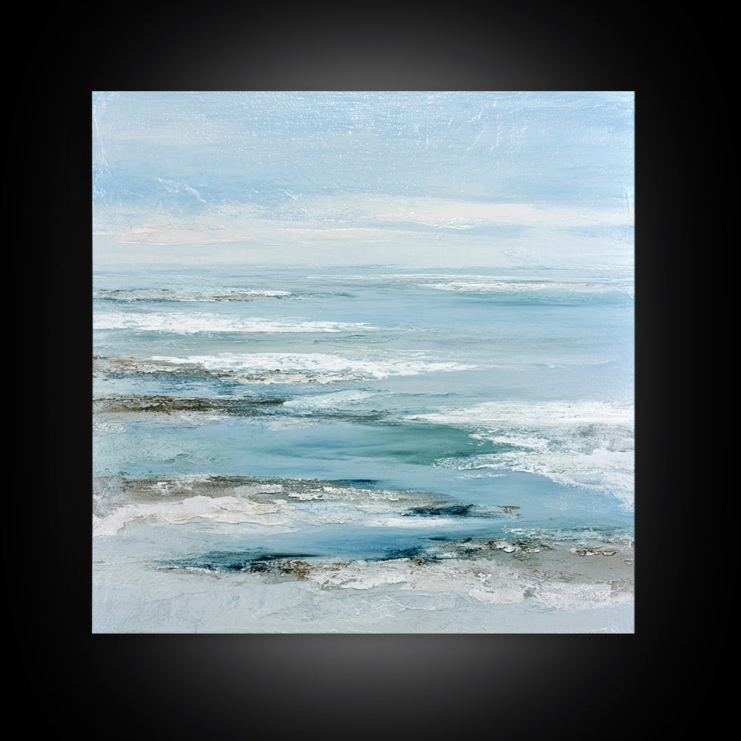Coastal Aerial Shoreline Canvas Print, Living Room Art, Gallery Decor, Living Room Decor, Fine Art, Living, Wall Art, LIR-1x1-59