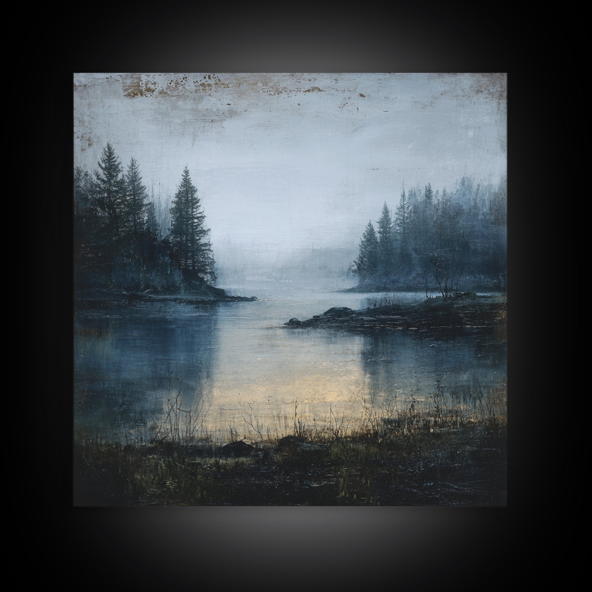 Minimal Scandinavian Forest Framed Canvas Print, Living Room Art, Boho Decor, Living Room Decor, Living, Digital Prints, LIR-1x1-61