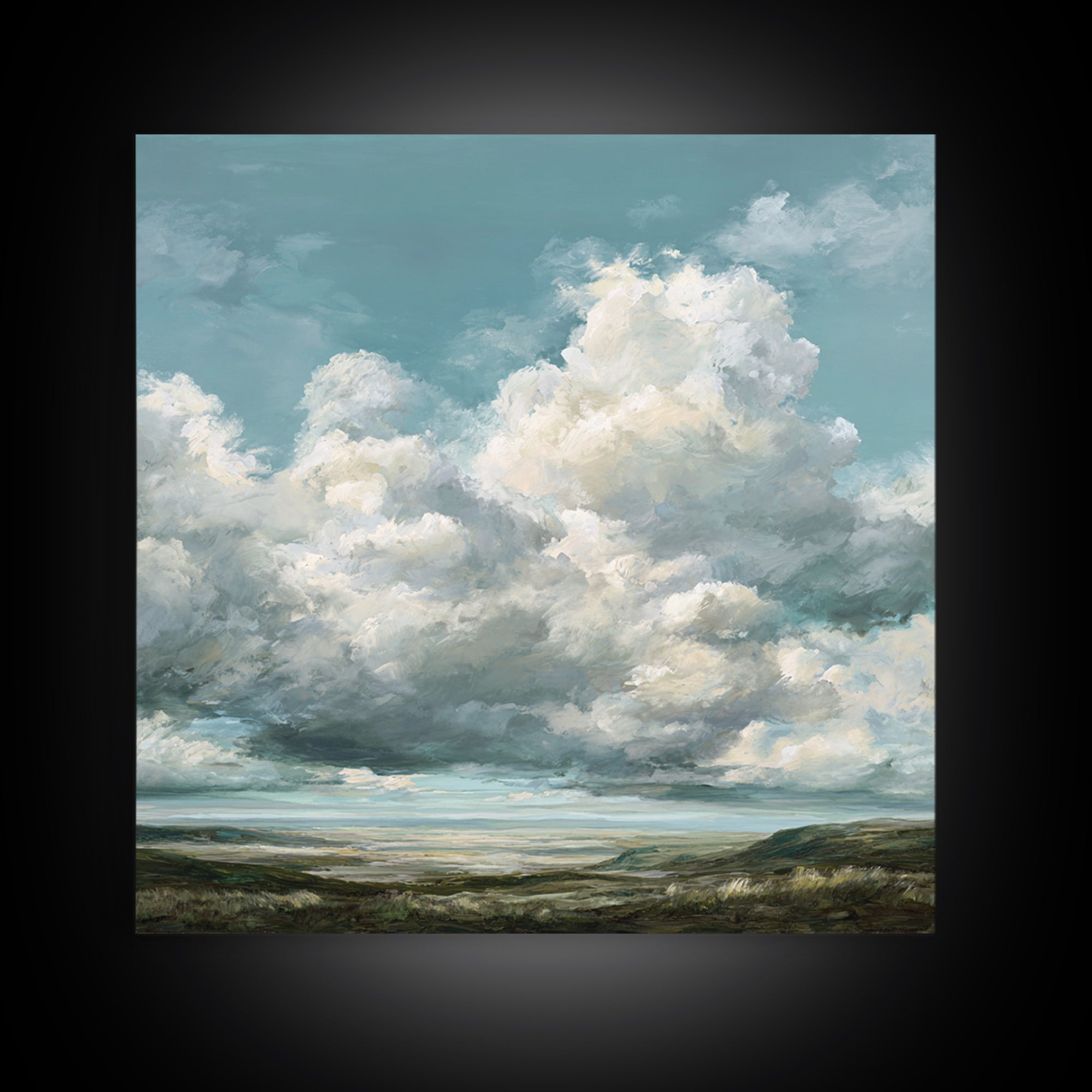 Large Cloudscape with Gentle Movement Framed Canvas Print, Living Room Art, Modern Decor, Living Room Decor, Fine Art, Living, LIR-1x1-67