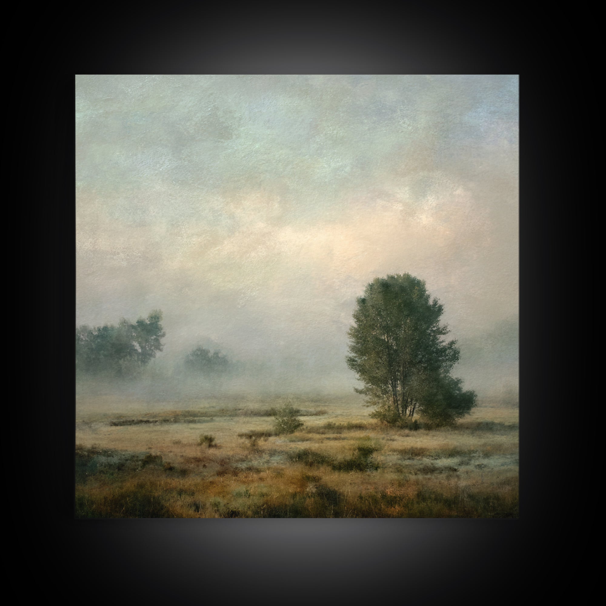 Quiet Meadow Landscape Framed Canvas Print, Living Room Art, Living Room Wall Art, Living Room Decor, Fine Art, Living, LIR-1x1-71