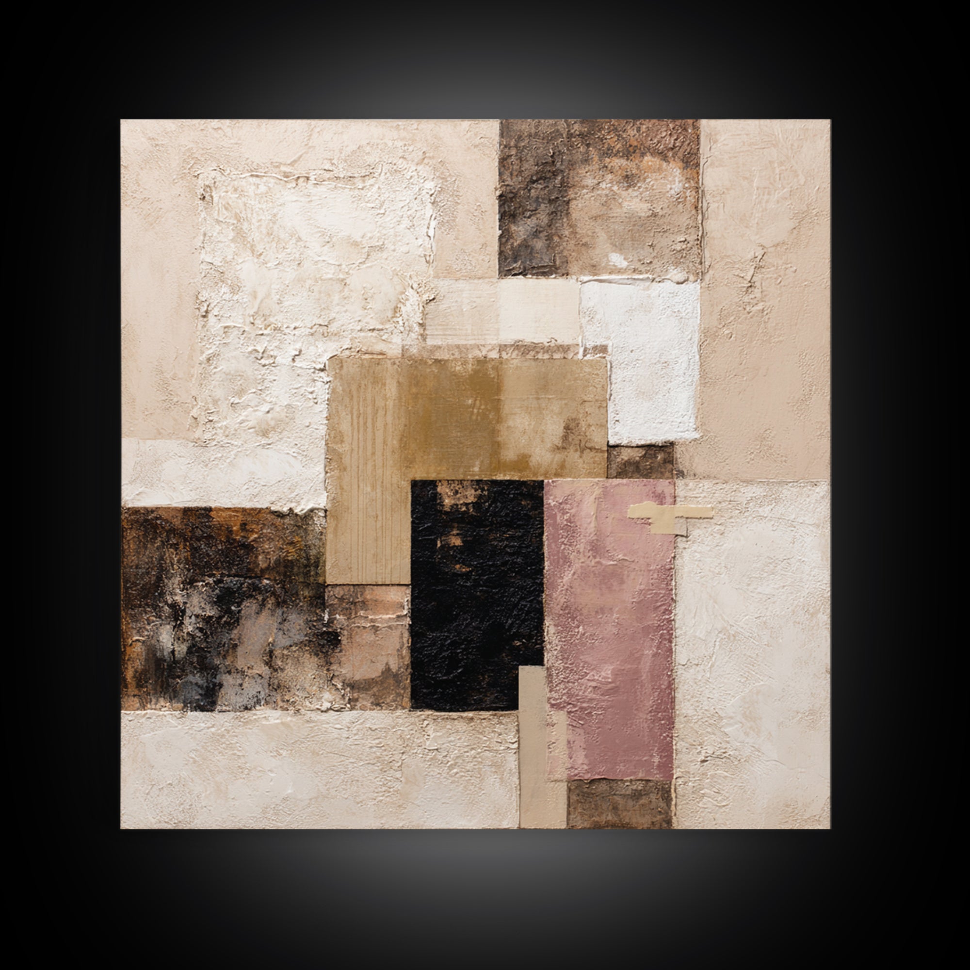 Textured Plaster Abstract Canvas Print, Living Room Art, Art, Living Room Decor, Fine Art, Living, Art Nouveau, Abstract Art, LIR-1x1-77