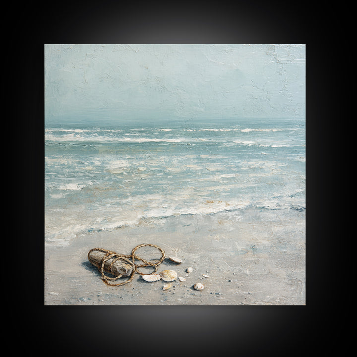Moody Seascape for Dramatic Focal Point Framed Canvas Print, Living Room Art, Statement Artwork, Living Room Decor, Living, LIR-1x1-78