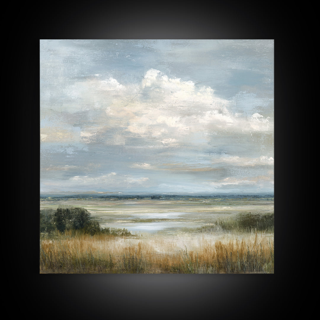 Large Cloudscape with Gentle Movement Canvas Print, Living Room Art, Room Decor, Living Room Decor, Fine Art, Living, LIR-1x1-91