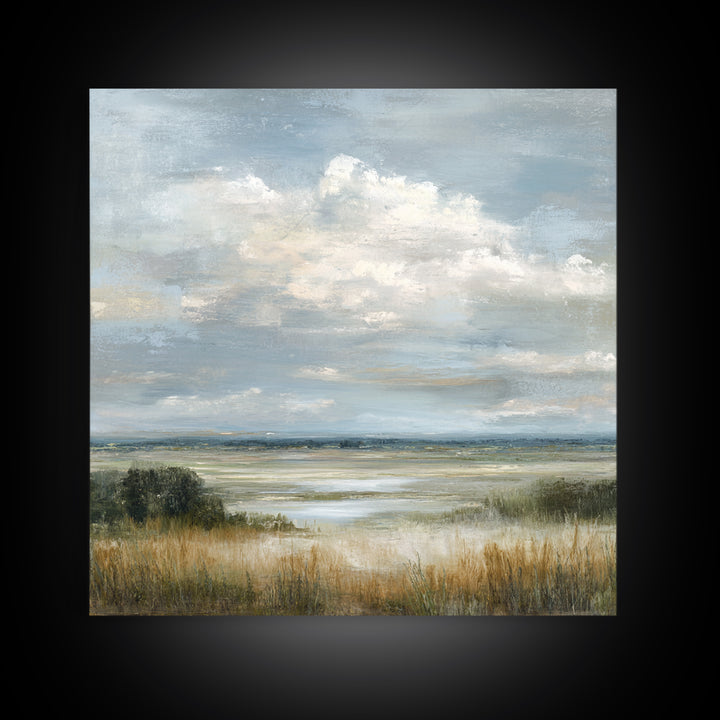Large Cloudscape with Gentle Movement Canvas Print, Living Room Art, Room Decor, Living Room Decor, Fine Art, Living, LIR-1x1-91
