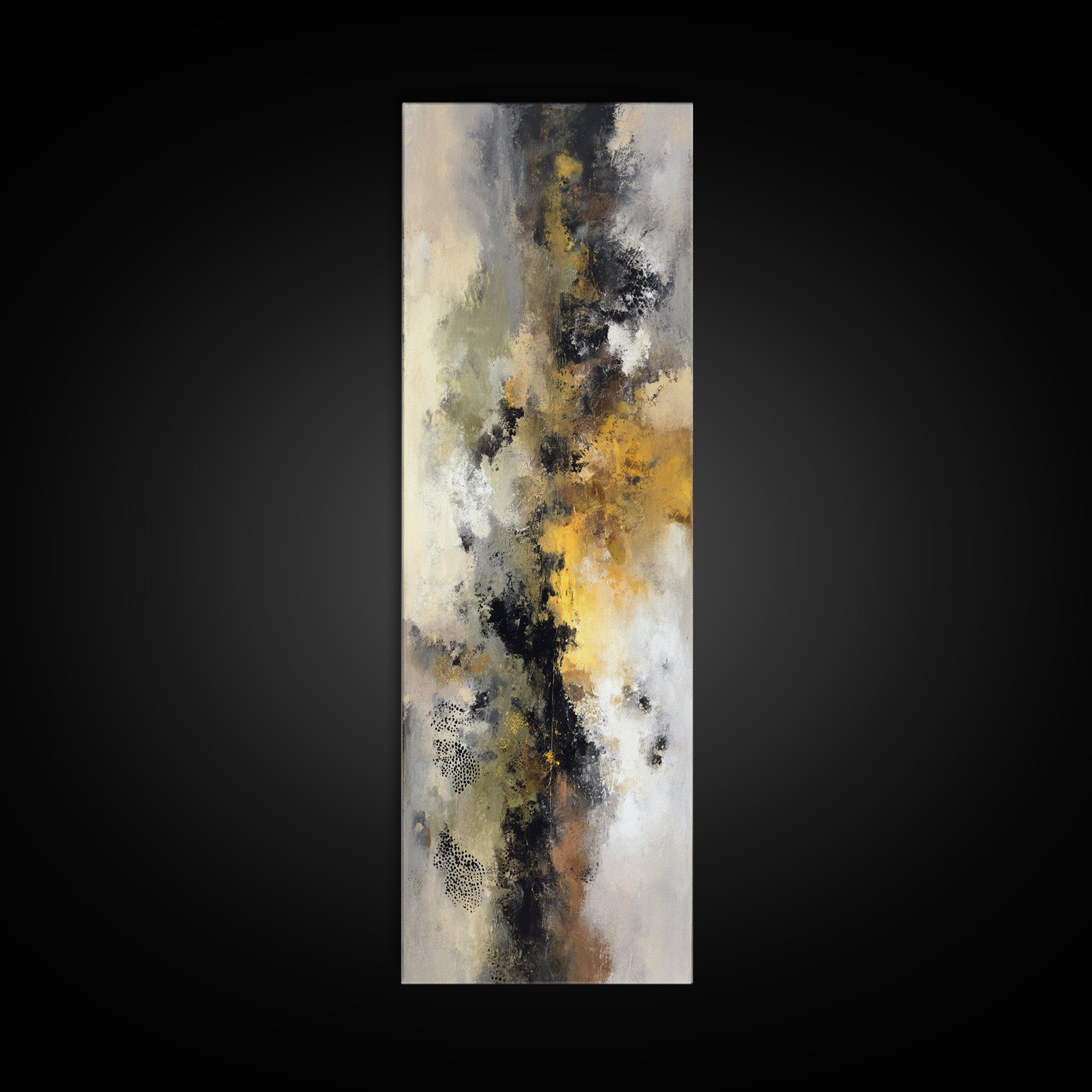 Classic Mountain Panorama for Cozy Interiors Canvas Print, Living Room Art, Modern Wall Art, Living Room Decor, Oil Painting, LIR-1x3-100