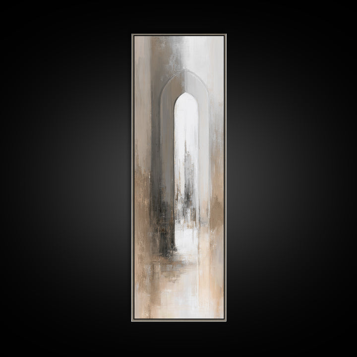 Black and White Architectural Arch Composition Canvas Print, Living Room Art, Digital Wall Art, Living Room Decor, Living, LIR-1x3-19