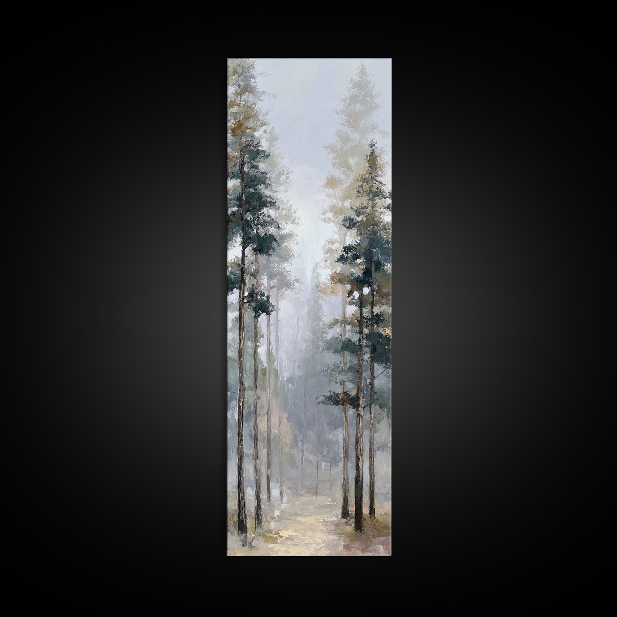Minimal Scandinavian Forest Canvas Print, Living Room Art, Mid Century Modern, Living Room Decor, Living, Abstract Wall Art, LIR-1x3-25