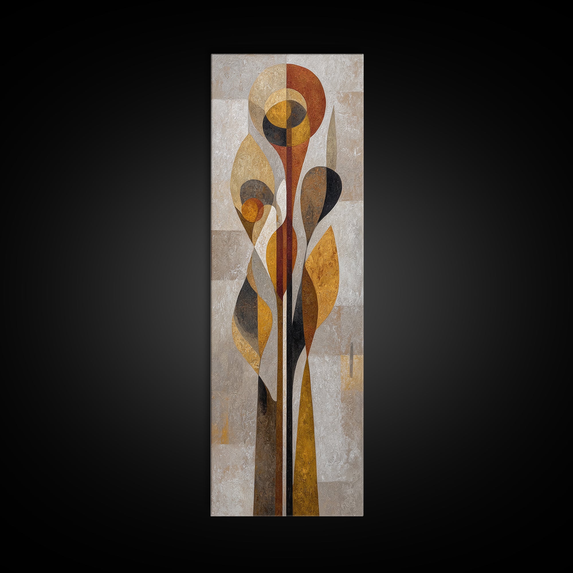 Abstract Organic Shapes Framed Canvas Print, Living Room Art, Printable Wall Art, Living Room Decor, Abstract Art, Living, LIR-1x3-3