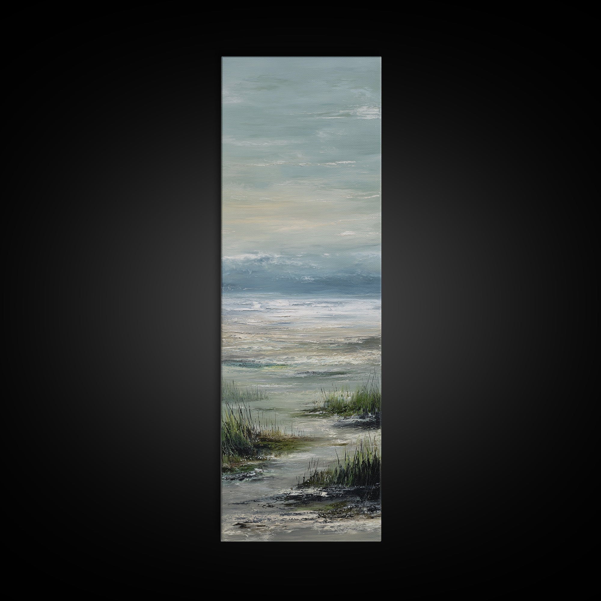 Large Cloudscape with Gentle Movement Framed Canvas Print, Living Room Art, Abstract Art, Living Room Decor, Watercolor Art, LIR-1x3-31
