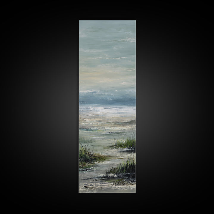 Large Cloudscape with Gentle Movement Framed Canvas Print, Living Room Art, Abstract Art, Living Room Decor, Watercolor Art, LIR-1x3-31