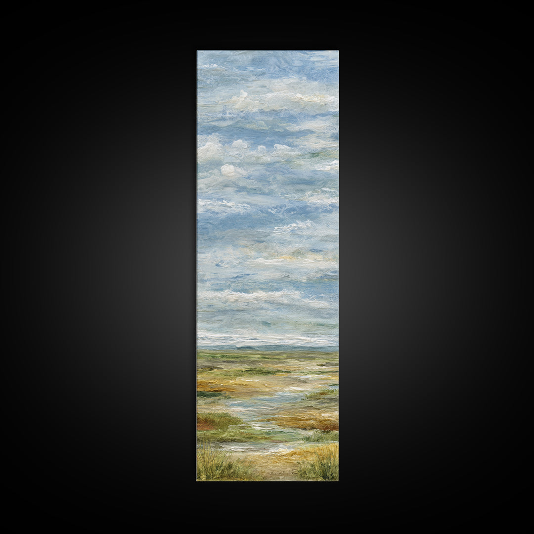 Quiet Meadow Landscape Canvas Print, Living Room Art, Living Room Decor, Watercolor Art, Living, Abstract Wall Art, LIR-1x3-35