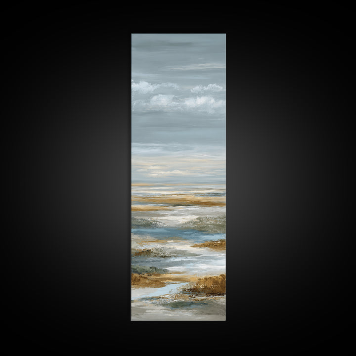 Modern Landscape with Expansive Calm Sky Canvas Print, Living Room Art, Apartment Decor, Living Room Decor, Oil Painting, LIR-1x3-39