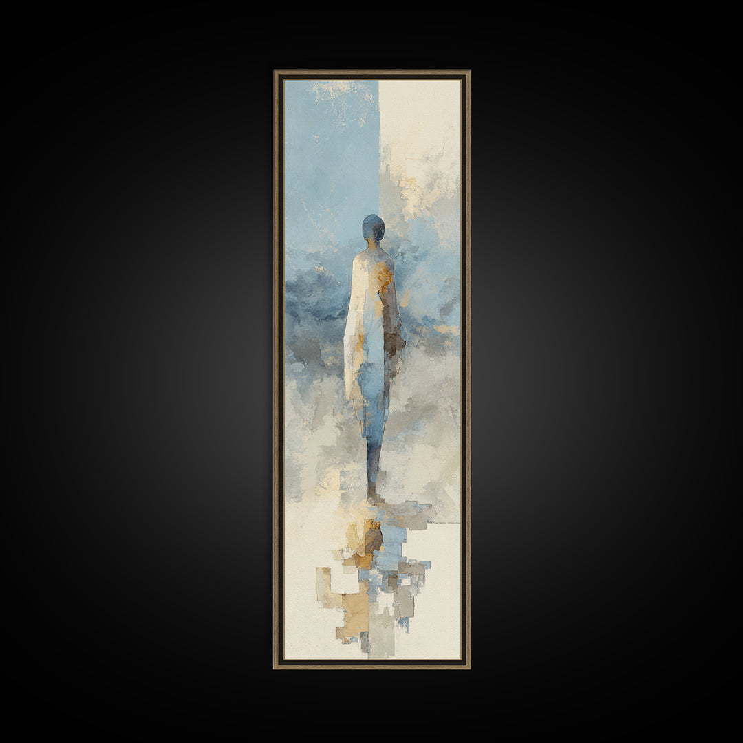 Oversized Line Figure Canvas Print, Living Room Art, Fine Art Print, Living Room Decor, Oil Painting, Living, Wall Decor, LIR-1x3-5