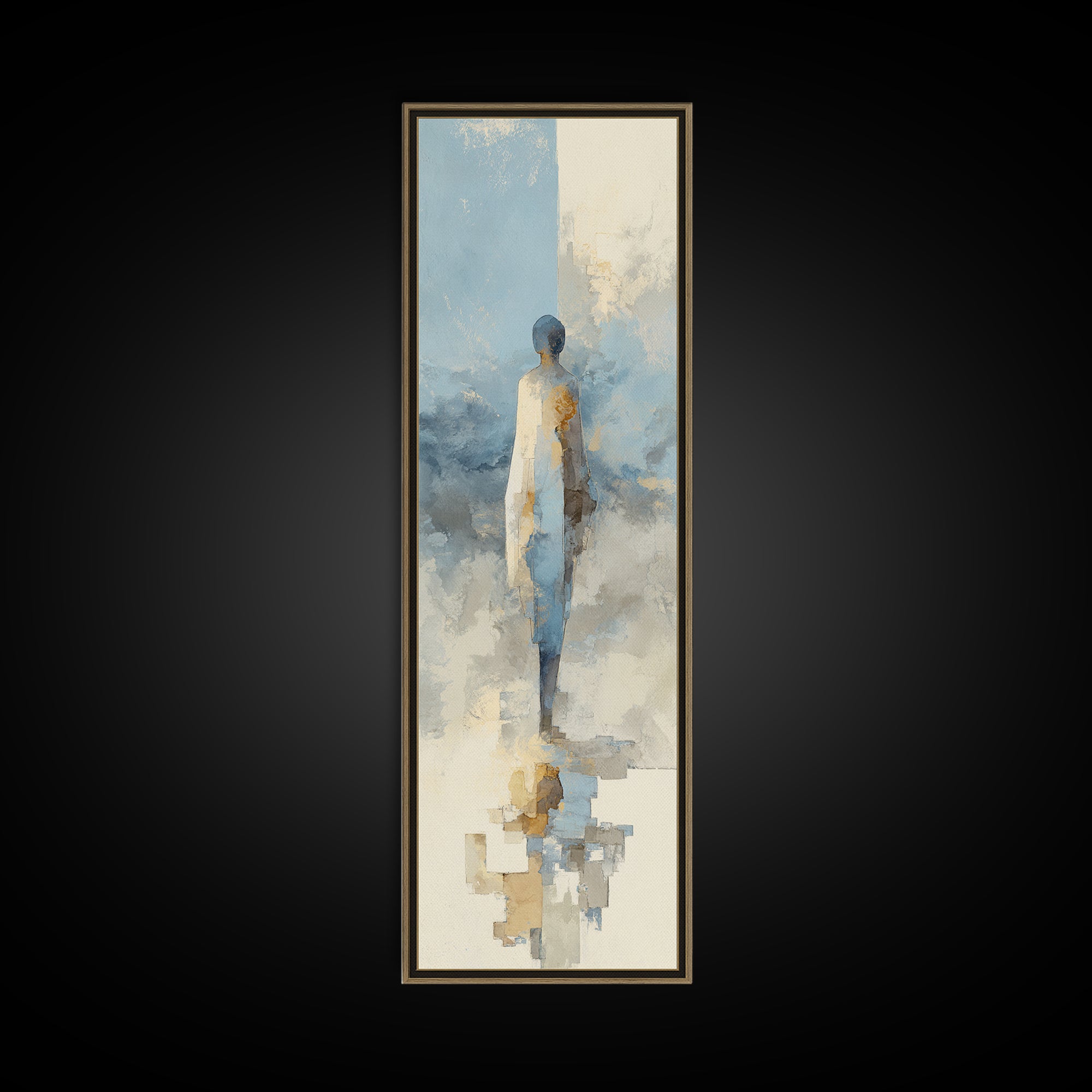 Oversized Line Figure Canvas Print, Living Room Art, Fine Art Print, Living Room Decor, Oil Painting, Living, Wall Decor, LIR-1x3-5