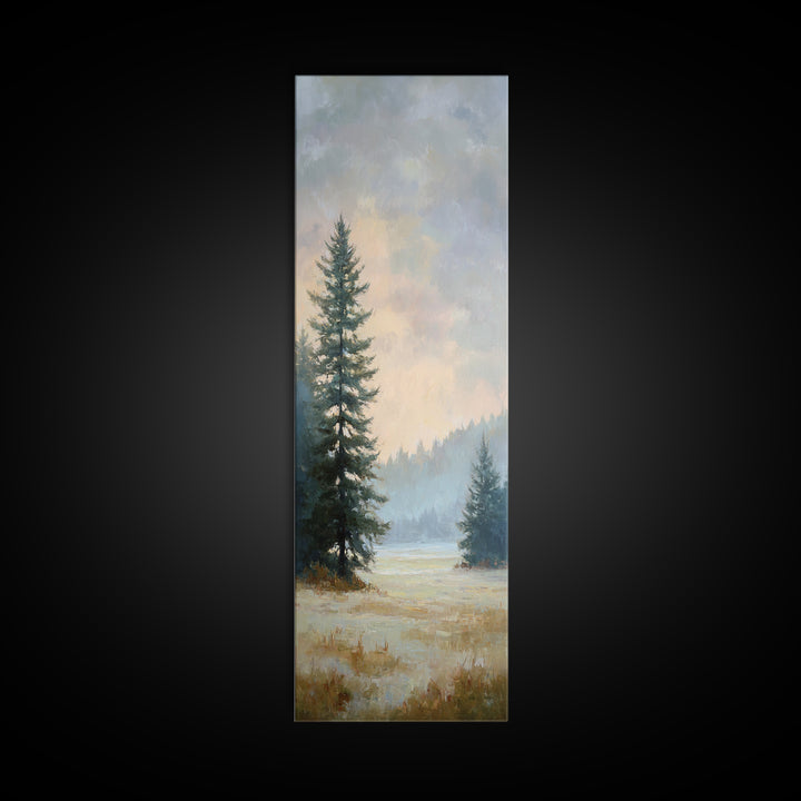 Quiet Meadow Landscape Canvas Print, Living Room Art, Living Room Decor, Oil Painting, Living, Statement Artwork, Boho Decor, LIR-1x3-59
