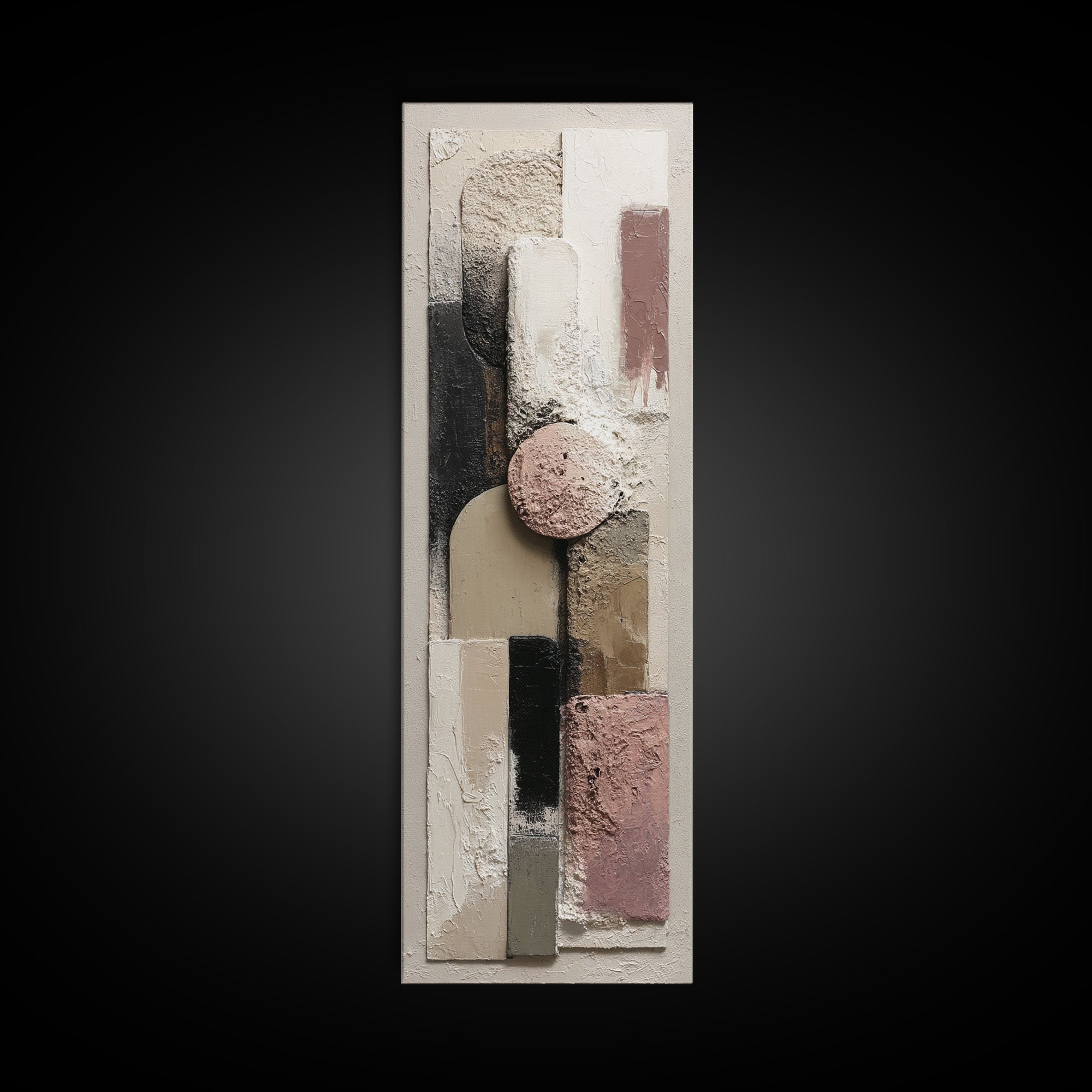 Textured Plaster Abstract Canvas Print, Living Room Art, Digital Prints, Living Room Decor, Abstract Art, Living, LIR-1x3-65