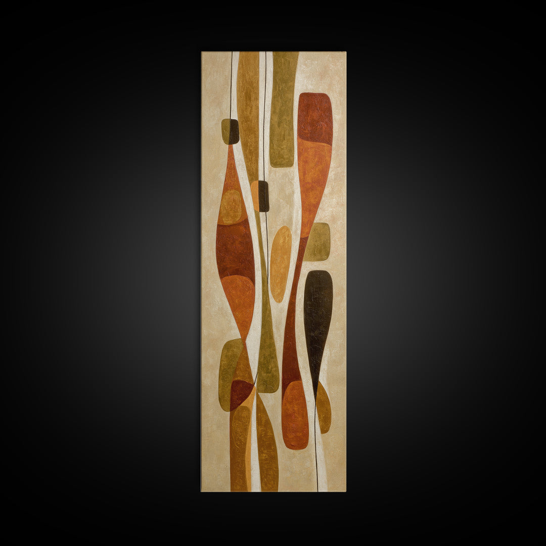 Abstract Organic Shapes Framed Canvas Print, Living Room Art, Neutral Decor, Living Room Decor, Fine Art, Living, Home Decor, LIR-1x3-75