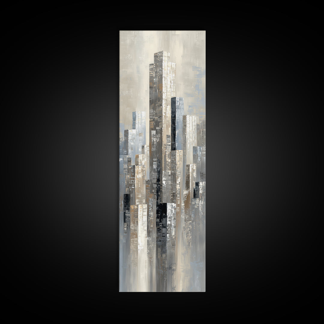 Modern City Skyline Canvas Print, Living Room Art, Boho Decor, Living Room Decor, Fine Art, Living, Digital Prints, Art Print, LIR-1x3-82