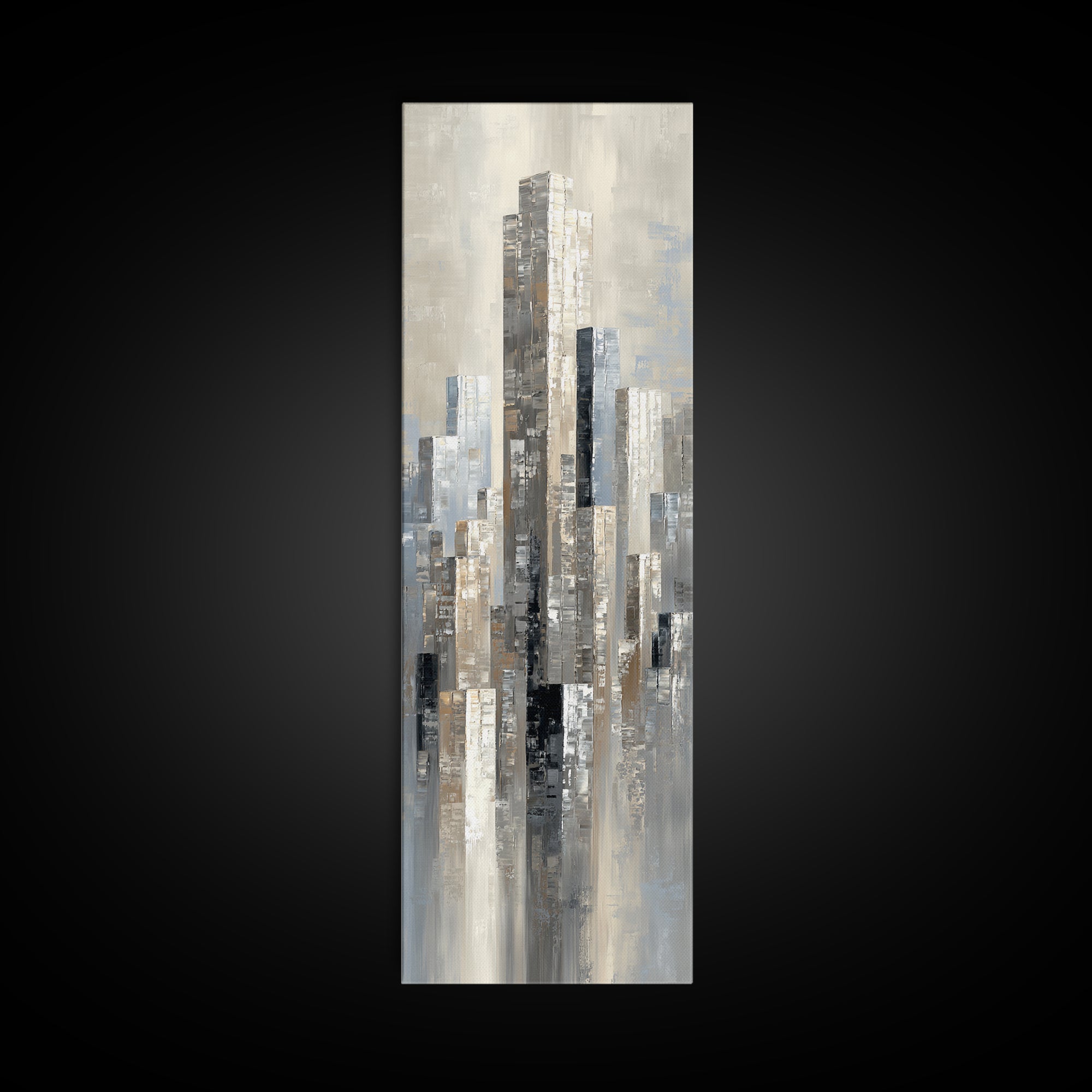 Modern City Skyline Canvas Print, Living Room Art, Boho Decor, Living Room Decor, Fine Art, Living, Digital Prints, Art Print, LIR-1x3-82