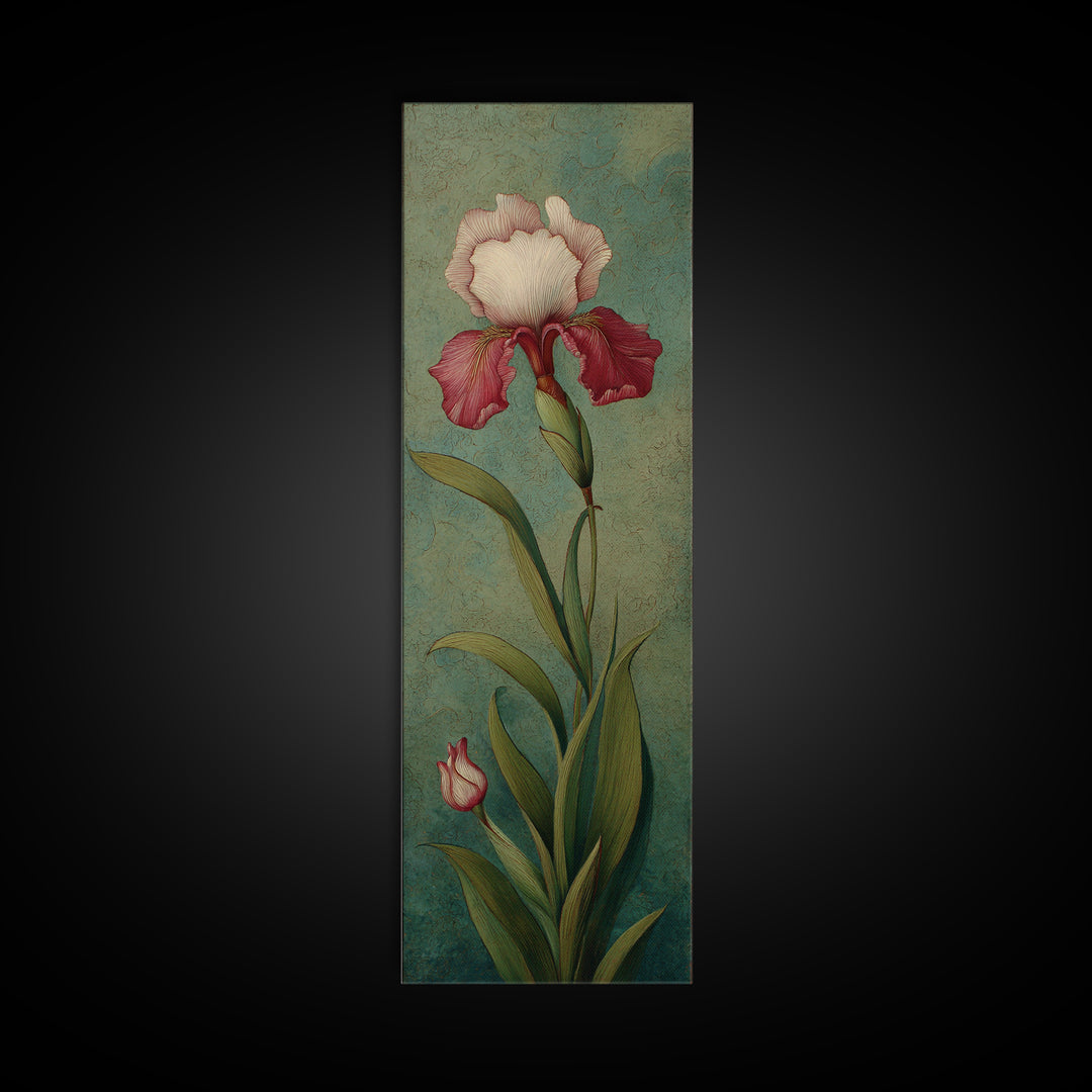 Botanical Vase Painting Canvas Print, Living Room Art, Living Room Decor, Watercolor Art, Living, Oil Painting, LIR-1x3-86