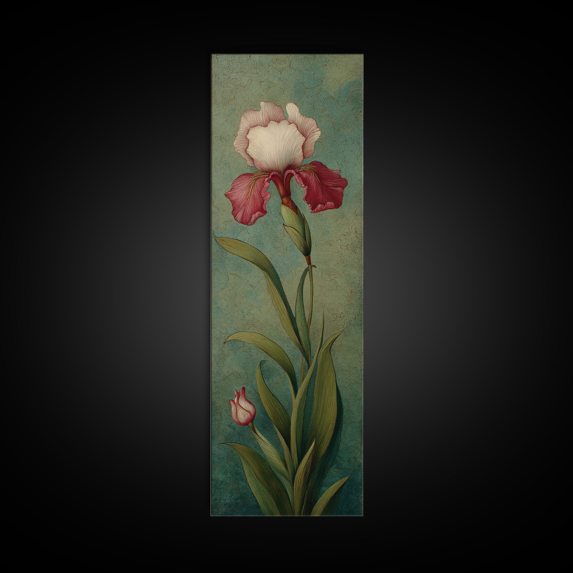 Botanical Vase Painting Canvas Print, Living Room Art, Living Room Decor, Watercolor Art, Living, Oil Painting, LIR-1x3-86