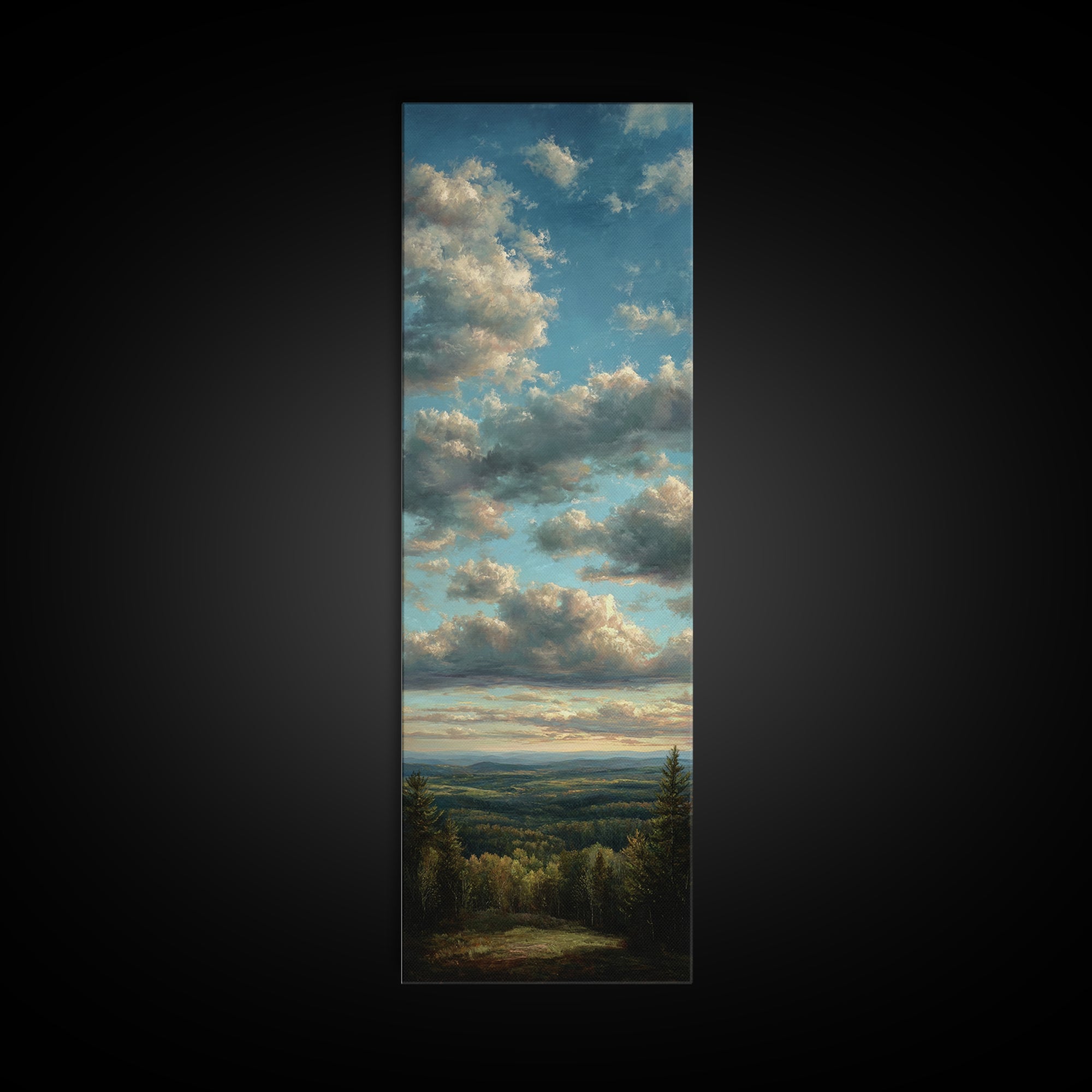 Modern Landscape with Expansive Calm Sky Canvas Print, Living Room Art, Statement Artwork, Living Room Decor, Living, LIR-1x3-87