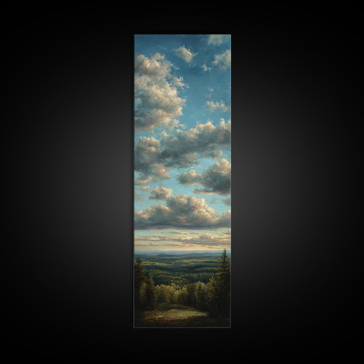 Modern Landscape with Expansive Calm Sky Canvas Print, Living Room Art, Statement Artwork, Living Room Decor, Living, LIR-1x3-87