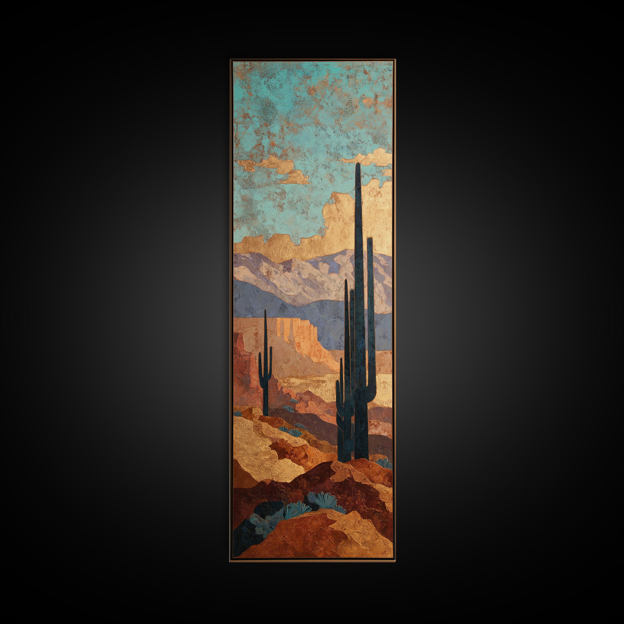 Earthy Desert Landscape Framed Canvas Print, Living Room Art, Dopamine Decor, Living Room Decor, Fine Art, Living, LIR-1x3-96