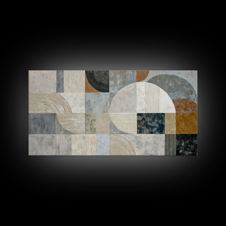 Textured Plaster Abstract Framed Canvas Print, Living Room Art, Printable, Living Room Decor, Fine Art, Living, Printable Art, LIR-2x1-1