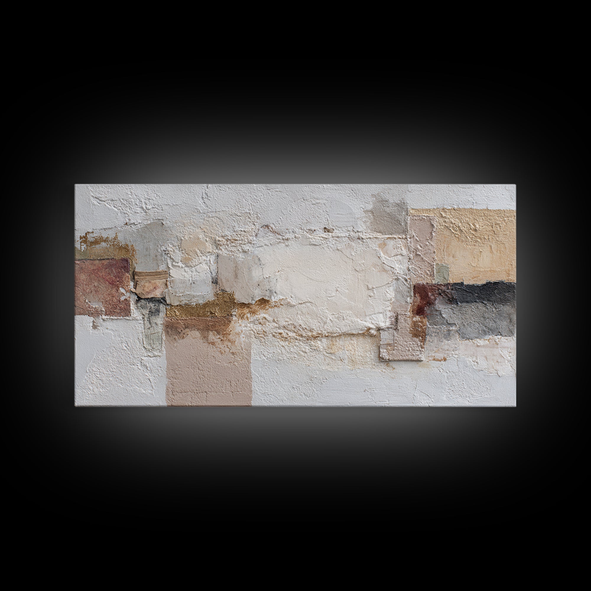 Textured Plaster Abstract Framed Canvas Print, Living Room Art, Printable, Living Room Decor, Fine Art, Living, Printable Art, LIR-2x1-25