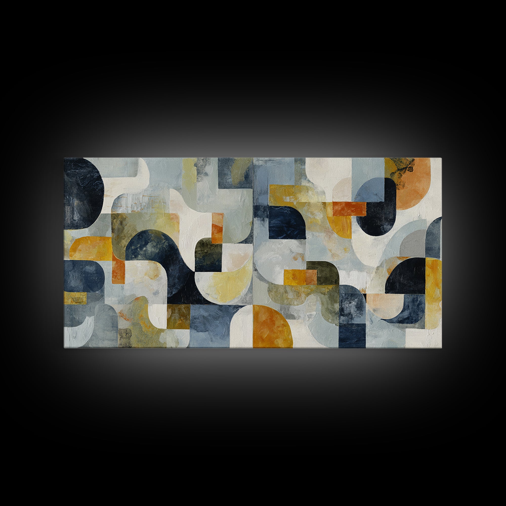 Abstract Organic Shapes Framed Canvas Print, Living Room Art, Wall Art, Living Room Decor, Abstract Art, Living, LIR-2x1-35