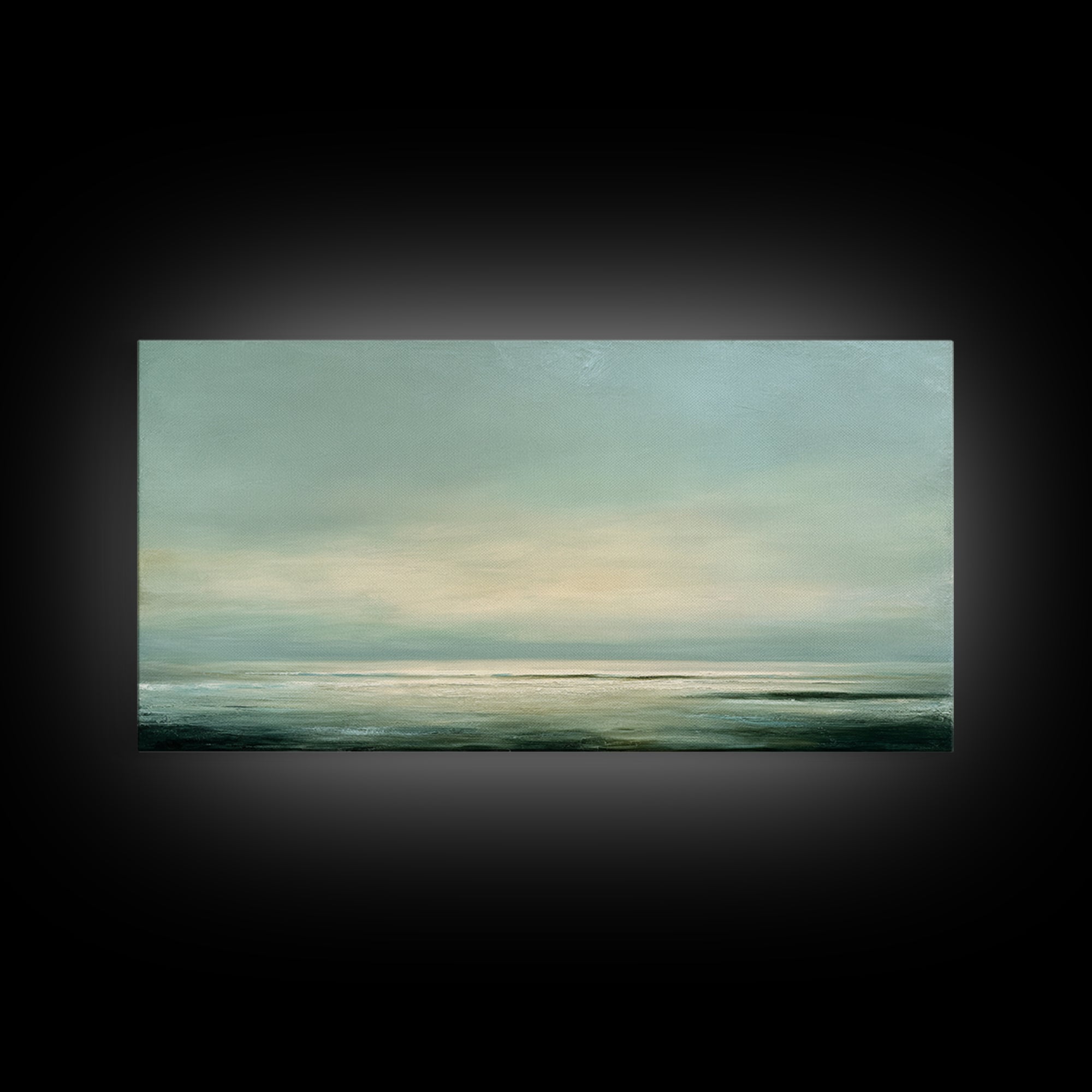 Modern Landscape with Expansive Calm Sky Canvas Print, Living Room Art, Art Nouveau, Living Room Decor, Fine Art, Living, LIR-2x1-47