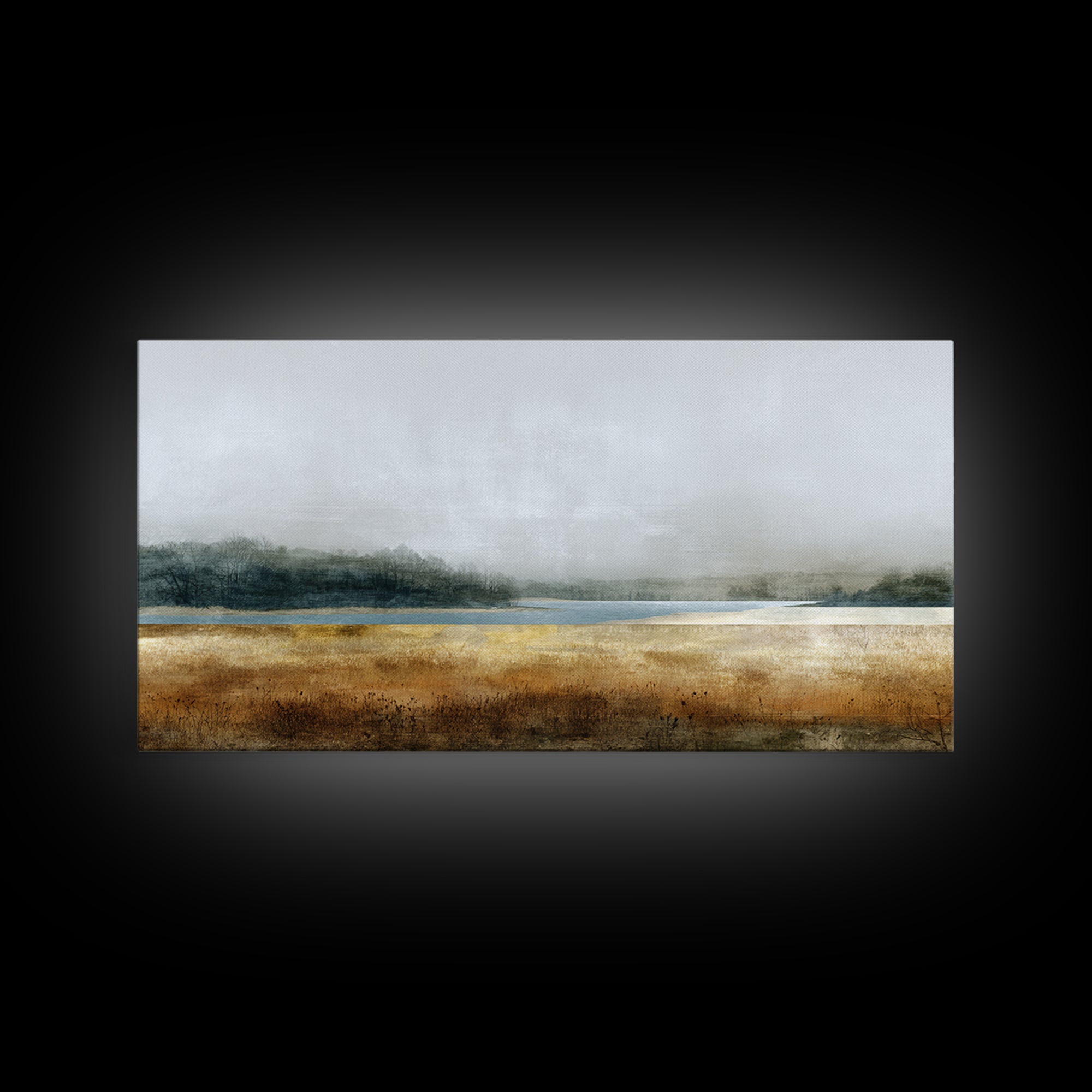 Minimal Scandinavian Forest Canvas Print, Living Room Art, Mid Century Modern, Living Room Decor, Living, Abstract Wall Art, LIR-2x1-57