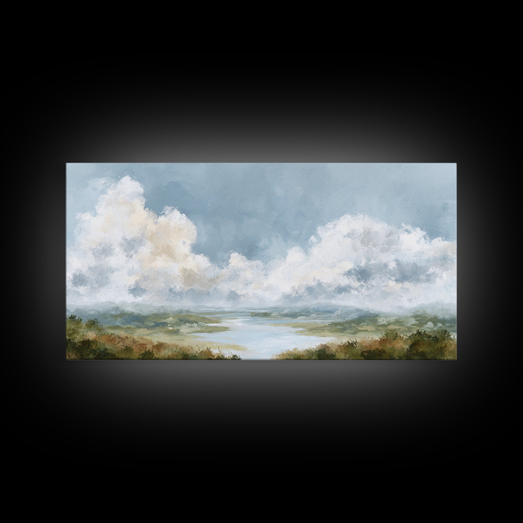 Large Cloudscape with Gentle Movement Canvas Print, Living Room Art, New Home Gift, Living Room Decor, Fine Art, Living, LIR-2x1-63