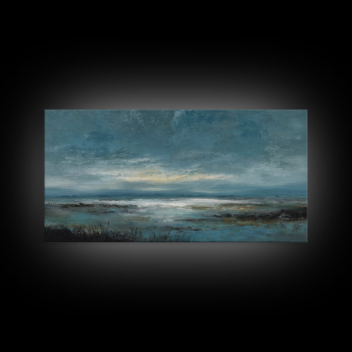 Modern Landscape with Expansive Calm Sky Canvas Print, Living Room Art, Dopamine Decor, Living Room Decor, Fine Art, Living, LIR-2x1-71