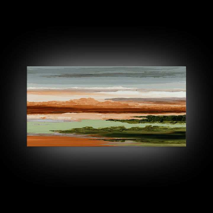 Bold Color Field Framed Canvas Print, Living Room Art, Mid Century Modern, Living Room Decor, Abstract Art, Living, LIR-2x1-72