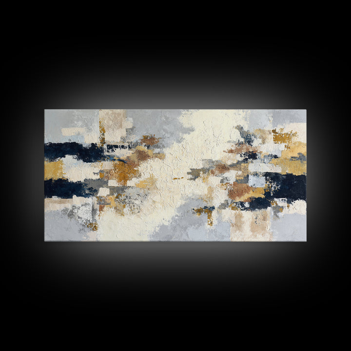 Textured Plaster Abstract Canvas Print, Living Room Art, Living Room Decor, Abstract Art, Living, Dopamine Decor, LIR-2x1-73