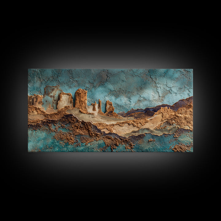 Earthy Desert Landscape Framed Canvas Print, Living Room Art, Luxury Decor, Living Room Decor, Fine Art, Living, Home, LIR-2x1-8