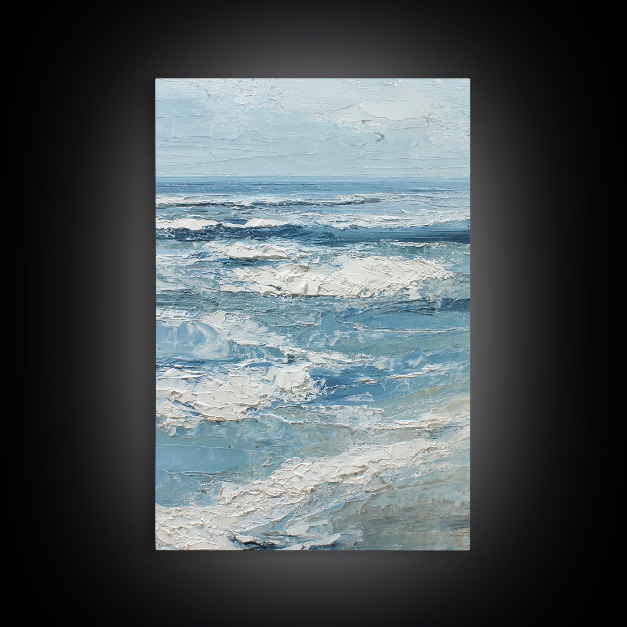 Coastal Aerial Shoreline Framed Canvas Print, Living Room Art, Contemporary Art, Living Room Decor, Fine Art, Living, LIR-2x3-19