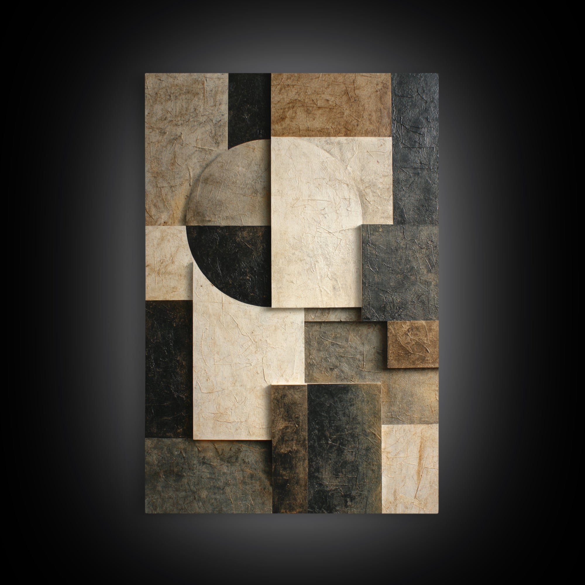 Monochrome Stone Texture Abstraction Canvas Print, Living Room Art, Printable Wall Art, Living Room Decor, Abstract Art, Living, LIR-2x3-5