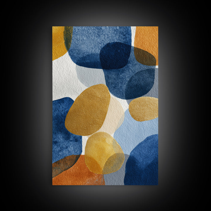 Gold Accented Abstract Brushwork Canvas Print, Living Room Art, Printable, Living Room Decor, Fine Art, Living, Printable Art, LIR-2x3-70