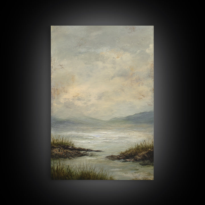 Large Cloudscape with Gentle Movement Framed Canvas Print, Living Room Art, New Home Gift, Living Room Decor, Fine Art, Living, LIR-2x3-75