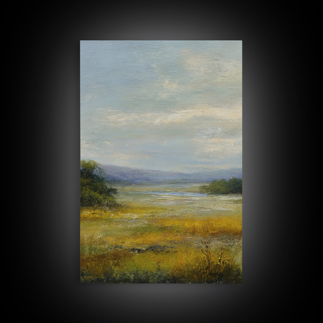 Quiet Meadow Landscape Canvas Print, Living Room Art, Large Wall Art, Living Room Decor, Fine Art, Living, Dopamine Decor, LIR-2x3-79