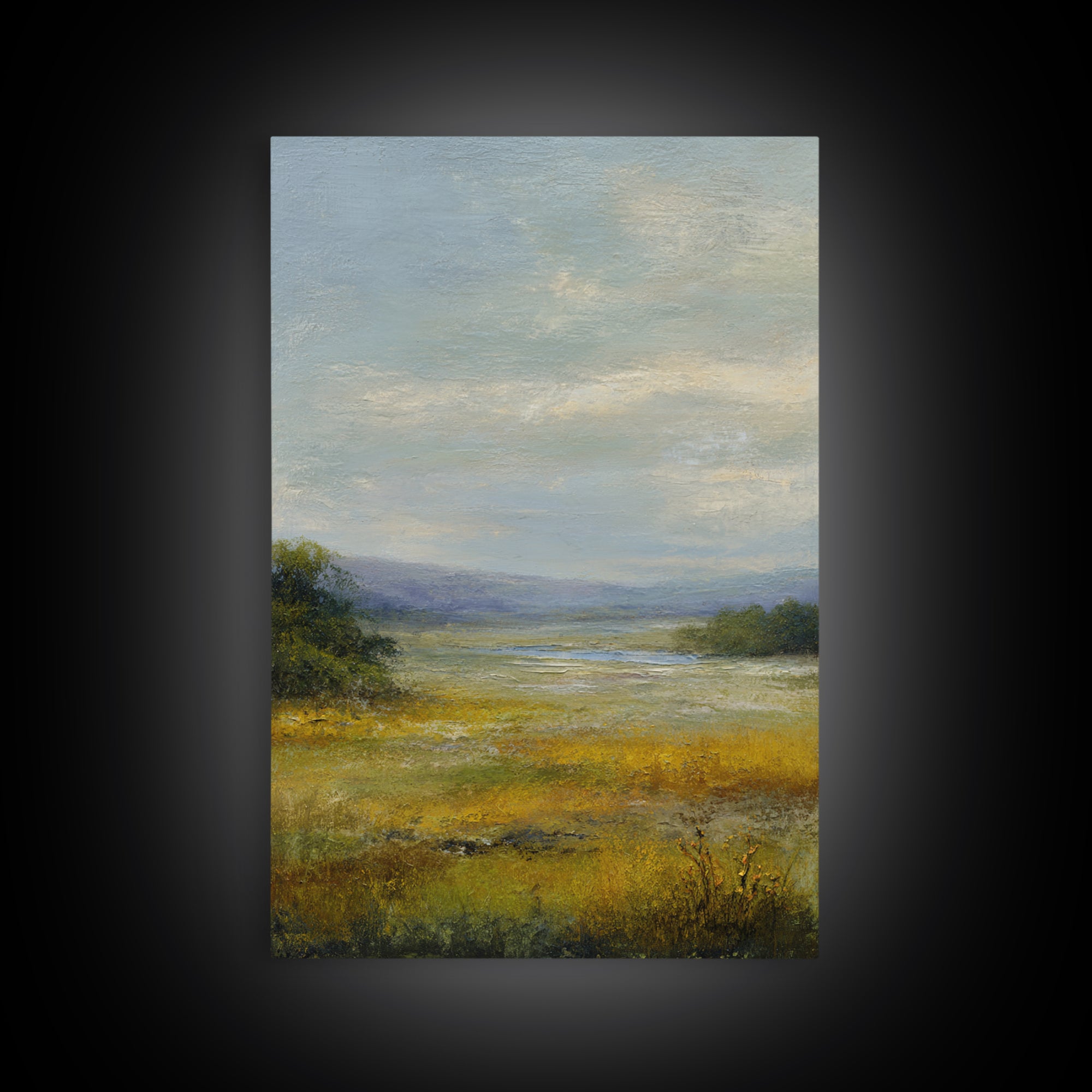 Quiet Meadow Landscape Canvas Print, Living Room Art, Large Wall Art, Living Room Decor, Fine Art, Living, Dopamine Decor, LIR-2x3-79