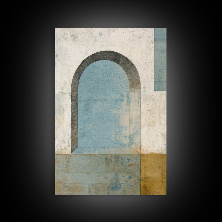 Black and White Architectural Arch Composition Canvas Print, Living Room Art, Modern Wall Art, Living Room Decor, Living, LIR-2x3-87