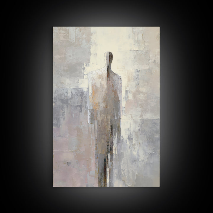 Oversized Line Figure Framed Canvas Print, Living Room Art, Pet Portraits, Living Room Decor, Oil Painting, Living, LIR-2x3-97
