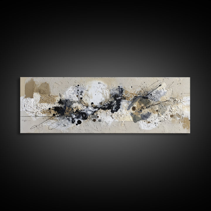Textured Plaster Abstract Canvas Print, Living Room Art, Oversized Wall Art, Living Room Decor, Abstract Art, Living, LIR-3x1-21
