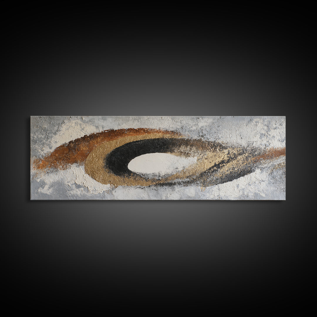 Monochrome Stone Texture Abstraction Framed Canvas Print, Living Room Art, Abstract Wall Art, Living Room Decor, Abstract Art, LIR-3x1-37