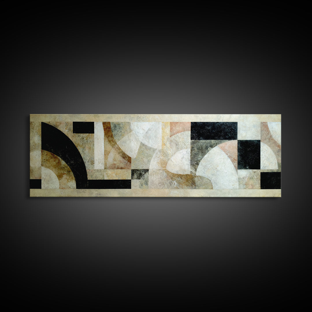 Monochrome Stone Texture Abstraction Canvas Print, Living Room Art, Bedroom Wall Art, Living Room Decor, Abstract Art, Living, LIR-3x1-61